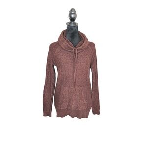 Lauren Ralph Lauren Long Sleeve Cotton Cowl Neck Sweater Womens Rust Medium‎